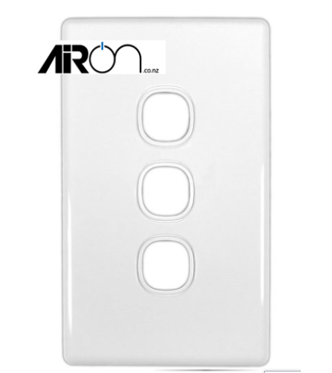 Three Gang No Switch - White Cover